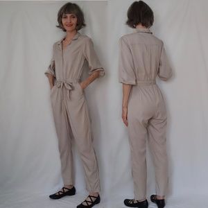 ABERCROMBIE & FITCH khaki jumpsuit one piece S